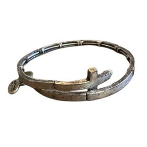 Alex and Ani Rustic Silver Cross Bracelet